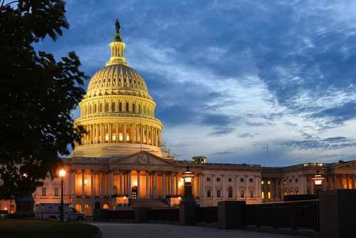 U.S. Capitol at night